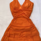 Orange Mini Party Dress Homecoming Dress Y4185