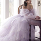 Sparkly Prom Dresses, Purple Prom Dresses, Robes De Cocktail, Off The Shoulder Prom Dresses, Long Sleeve Prom Dresses,Y2408