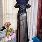 Vintage Tulle Beaded Appliques Long Evening Dress 19th Birthday Outfits SP1888