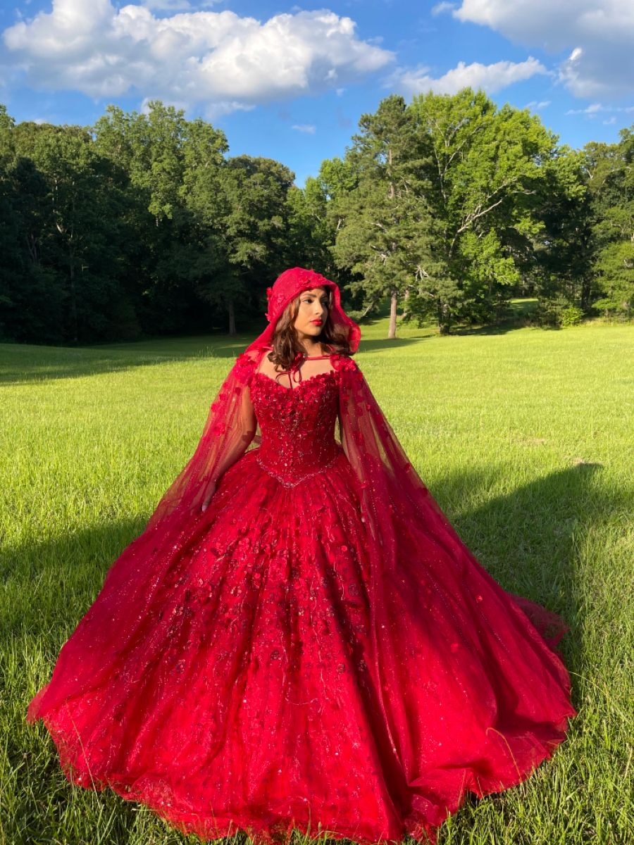 Luxurious Red Quinceanera Dress,Red Ball Gown,Red Sweet 16 Dress Y2338 –  Simplepromdress
