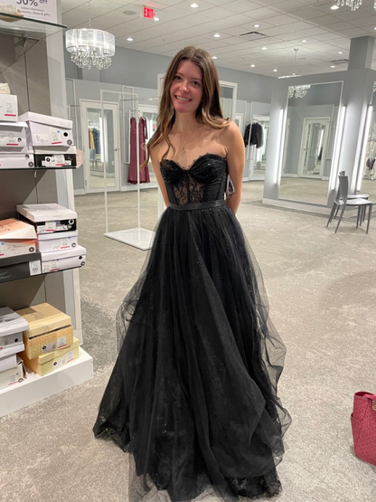Sweetheart Neckline A-line Black Prom Dress,Black Graduation Dress Y28 Simplepromdress Sweetheart Neckline A-line Black Prom Dress,Black Graduation Dress Y28 Simplepromdress