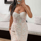 Sweetheart Sequined Corset Short Homecoming Dress Y4430