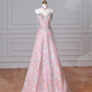 Gorgeous Pink Sequin Beaded ALine Prom Dress Evening Dress Y8637