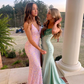 Glamorous Pink Sequins Mermaid Prom Dress,Formal Gown  Y7418