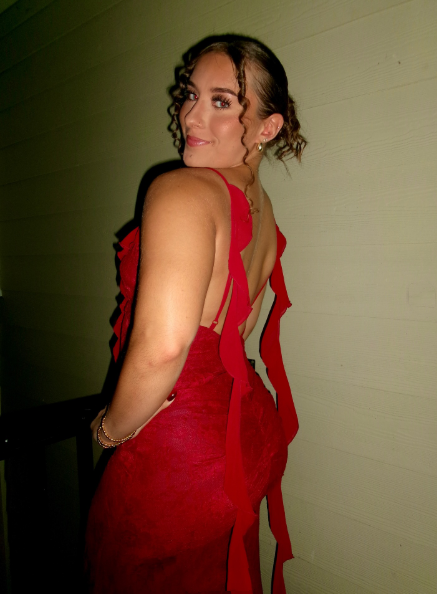 Pretty Spaghetti Straps V Neck Red Lace Backless Mermaid Party Dress Birthday Outfits SP897