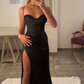 Long Mermaid Sexy Spaghetti Straps Prom Dresses Satin Sleeveless Simple Formal Party Gowns  Y2965