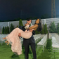 Pink Tulle Appliques Mermaid Lace Long Evening Prom Dresses Y4787