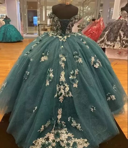 Dark Green Quinceanera Dresses Off the Shoulder Princess Pageant Ball Simplepromdress Dark Green Quinceanera Dresses Off the Shoulder Princess Pageant Ball Simplepromdress