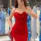 Sheath/Column Sweetheart Ruched Satin Long Prom Evening Dress Y5713