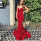 Glitter Royal Blue Mermaid Prom Dress,Royal Blue Evening Dress Y5629