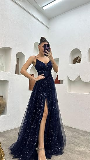 Emerald Green Glitter Maxi Tulle Prom Dress,Wedding Guest Dress,Wedding Reception Dress Y6329