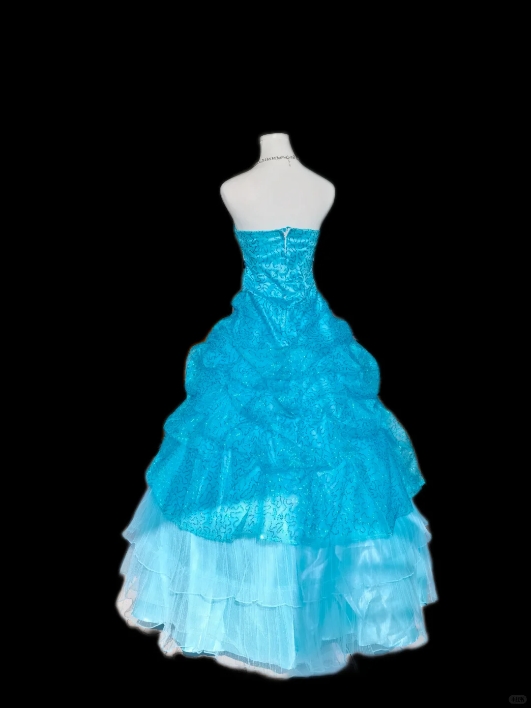 Pretty Strapless Tulle Sequin Ball Gown Long Birthday Prom Dress Party Dress SP2322