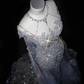 Classy Blue Tulle Beaded Mermaid Prom Dress,Formal Evening Dress Wedding Dress Y8655