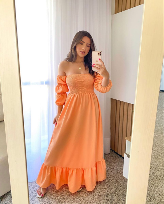 Orange A-line Prom Dress,Graduation Dress,Springtime New Style Y5270