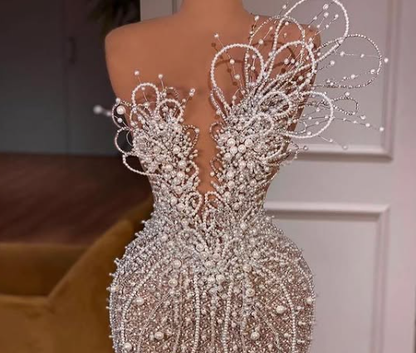 Pink Mermaid Prom Dress Uniuqe Prom Dress Y72