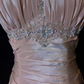 Gorgeous Spaghetti Straps Satin Pleated Beaded Evening Dress,Pink Mermaid Prom Dress Y8744