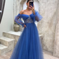 Strapless mint green corset tulle dress,prom dress,evening gown Y4912