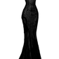 Sexy Black Lace Mermaid Evening Dress Classy Prom Dress Y7836