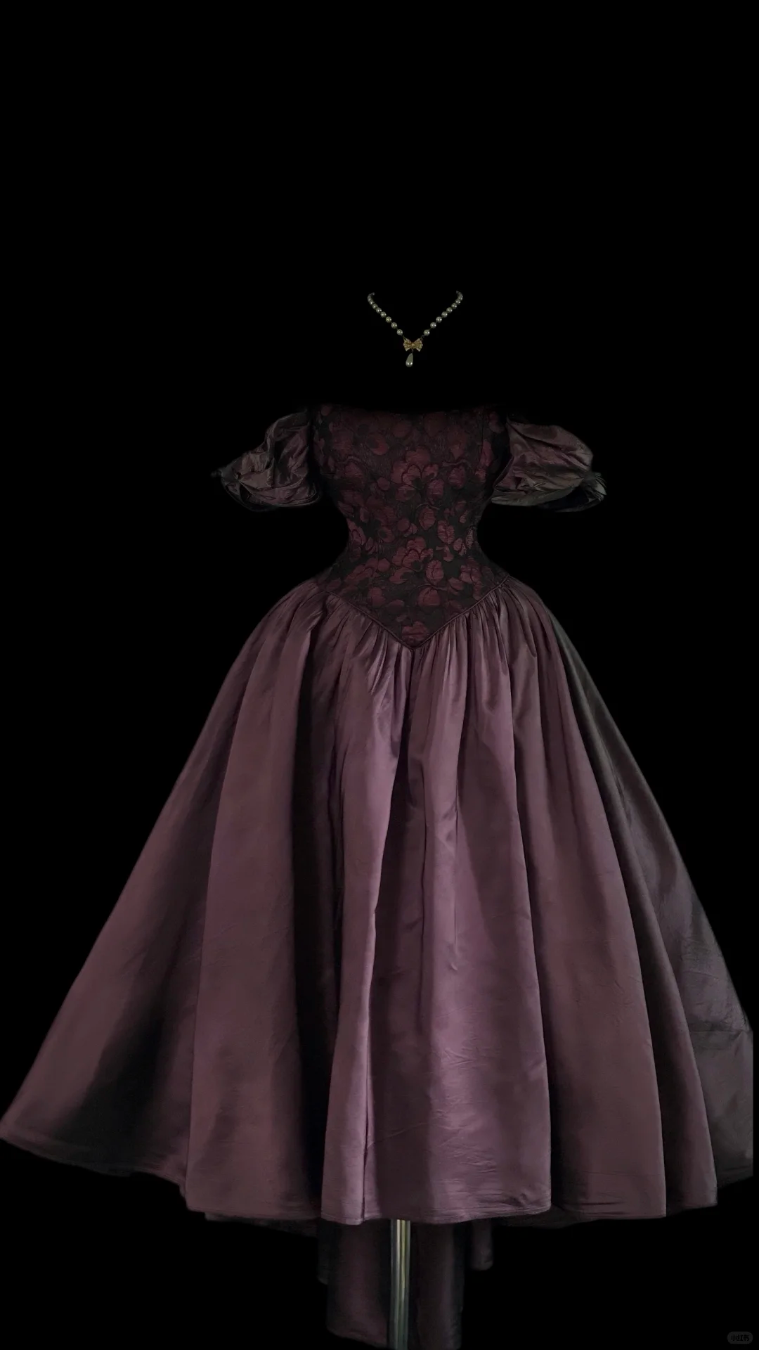 Vintage Purple Satin Long Party Dress Off The Shoulder Long Wedding Guest Dress SP4047