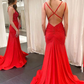 Mermaid Yellow Long Prom Dresses, Backless Yellow Prom Dresses Formal Evening Dresses Y1562