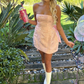 Sweet Pink Strapless Satin Print Homecoming Dress,Short Prom Dress With Bow Y7965