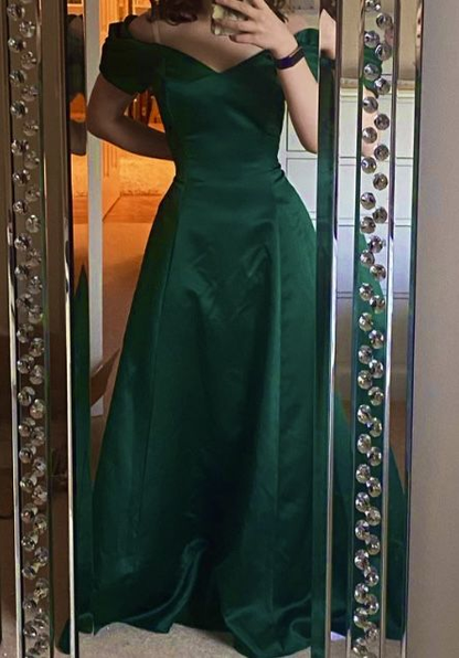 vintage emerald green satin gown prom dress Y7325 Simplepromdress vintage emerald green satin gown prom dress Y7325 Simplepromdress