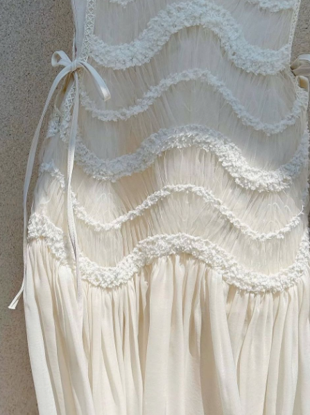 Classy Sleeveless Off White Chiffon Mermaid Long Party Dress Prom Gown SP1998