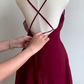 Burgundy Chiffon Short Party Dress Homecoming Dress Y8421