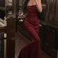 Sexy Spaghetti Straps White Mermaid Evening Dress Long Prom Dress Y7787