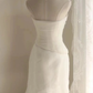 Strapless White Tulle Lace Appliques Layered Mermaid Long Wedding Dress Bridal Dress SP1244
