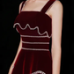 Chic Red Velvet A-line Evening Dress Y4511
