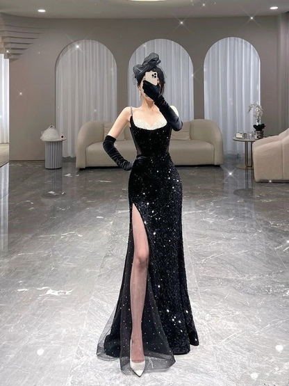 Mermaid Long Prom Dress New Arrival Sexy Slit Evening Dress Y6660