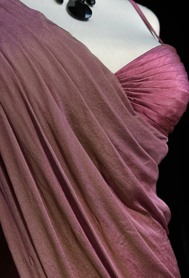 Pretty Spaghetti Straps Pink Neck Satin Pleated Mermaid Long Wedding Guest Dress Party Gown SP1282