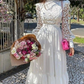 A-Line White Lace Occasion Dress Homecoming Dress Y5460