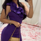 Sexy Purple Tight Homecoming Dress,Purple Party Gown  Y7359
