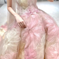 Dream Princess Floral Ball Gown, Strapless A-line Evening Prom Dress,Wedding Dress Y8289