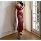 Glamorous Mermaid Backless Cross-up Satin Prom Dress  Y2669