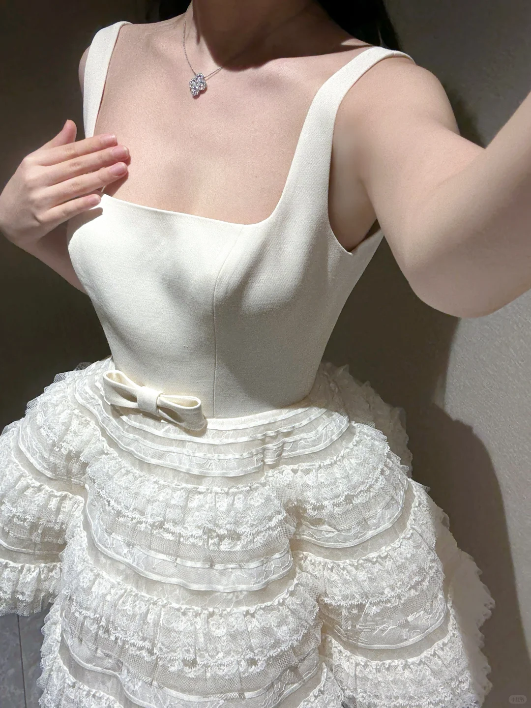 Elegant Square Neck Lace A Line Short Graduation Homecoming Dress Off  White 16th Birthday Outfits SP2335