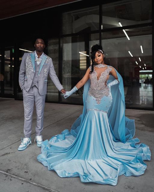 Sky Blue Velvet Silver Crystal Evening Dress,Luxurious Evening Gown Y5 Simplepromdress Sky Blue Velvet Silver Crystal Evening Dress,Luxurious Evening Gown Y5 Simplepromdress