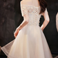 Champagne tulle high low prom dress champagne formal dress Y1937