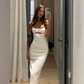White Spaghetti Straps Long Evening Dress Formal Dress Y7201