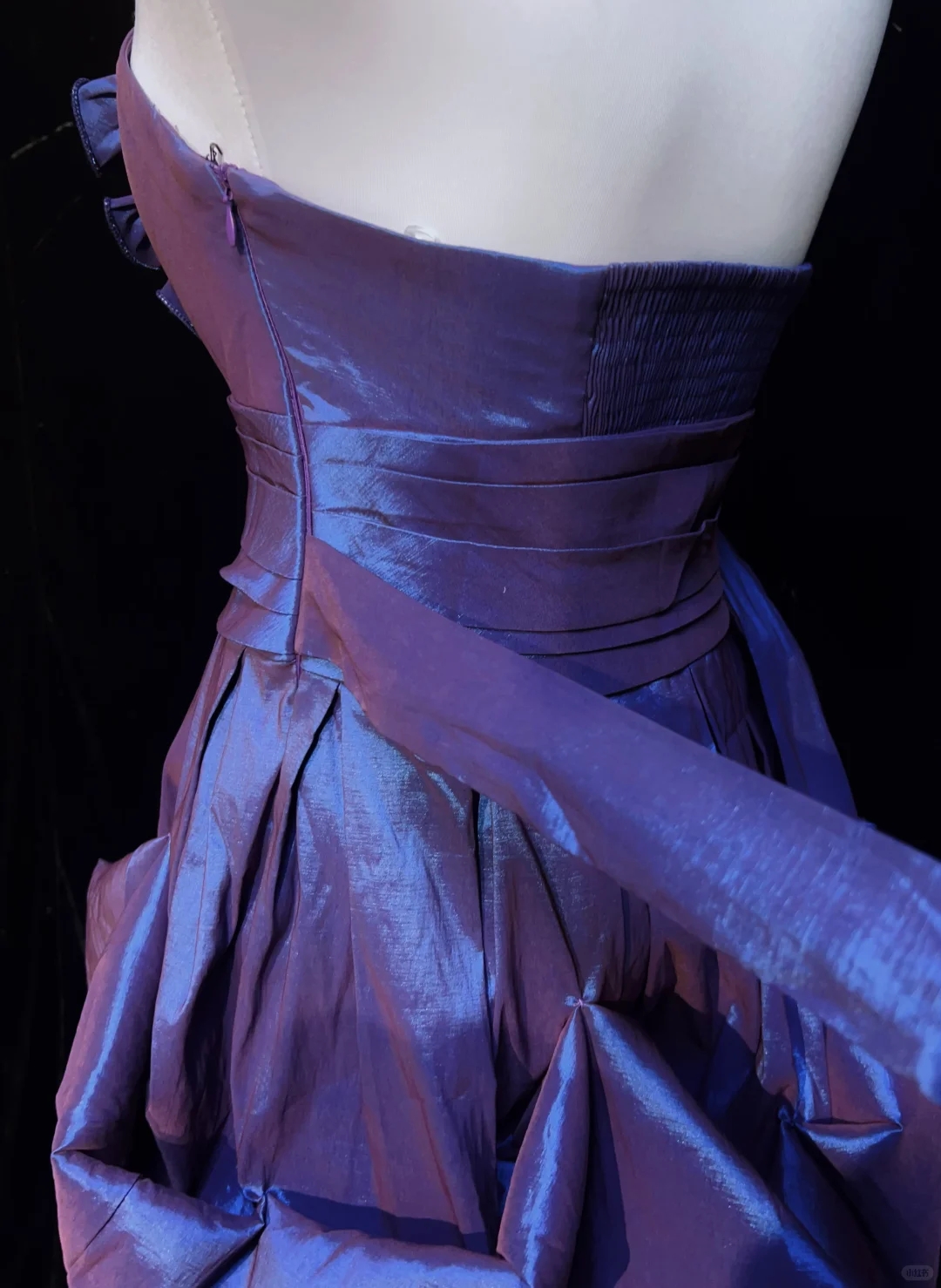 Cute Strapless Purple Satin Pleated A Line Short Graduation Homecoming Dress,Short Prom Gown SP2907