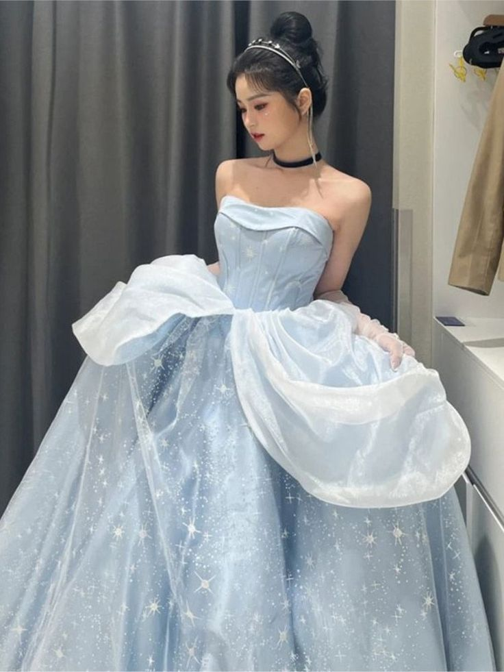 blue fairy dress Prom Vintage Sweet Princess Dress Y5973 – Simplepromdress Size:UK04 P3643 Long Prom Dresses there is no extra ballroom