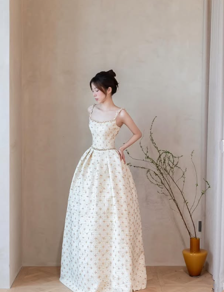Unique Spaghetti Straps Satin Print Evening Dress Formal Prom Dress,Wedding Guest Dress Y8541