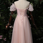Elegant Pink Off The Shoulder Prom Dress,Pink Evening Dress Y1898