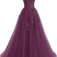 Beautiful Lavender Tulle Long Prom Dress , A-Line Party Dress Y907