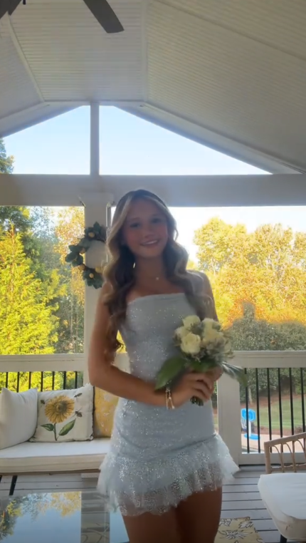 Sweet Light Blue Tulle Sequin Short 18th Birthday Outfits,Strapless Mini 6th Grade Homecoming Dress SP3089