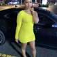 Bright Yellow One Shoulder Homecoming Dress,Sexy Party Dress  Y2194