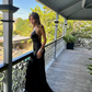 Simple Black Spaghetti Straps Long Mermaid Prom Dress Evening Dress Y8294