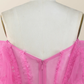 Off the Shoulder Hot Pink Ruffles Short A-line Homecoming Dress Y2783